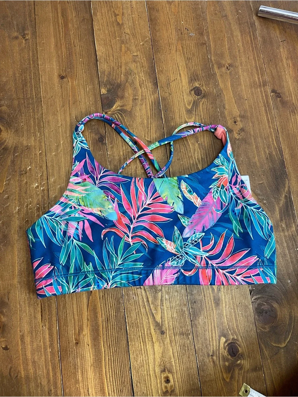 Athleta girl size XL/14 colorful foliage print sports bra